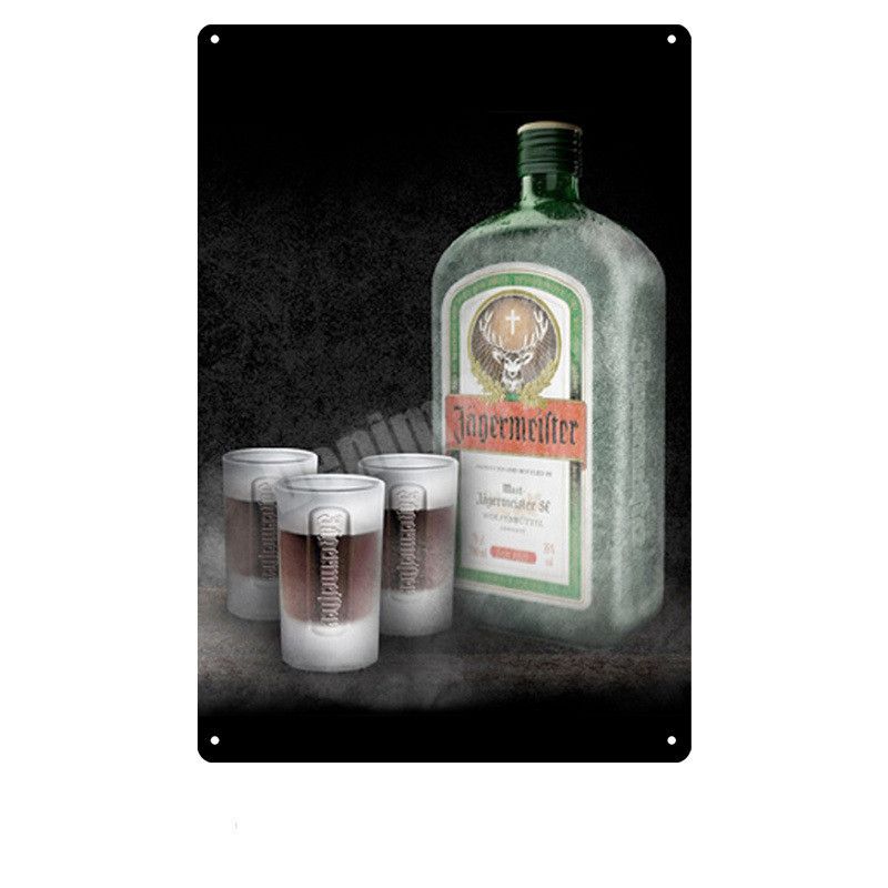 Jagermeister Shabby Chic Metal Poster Pub Bar-M