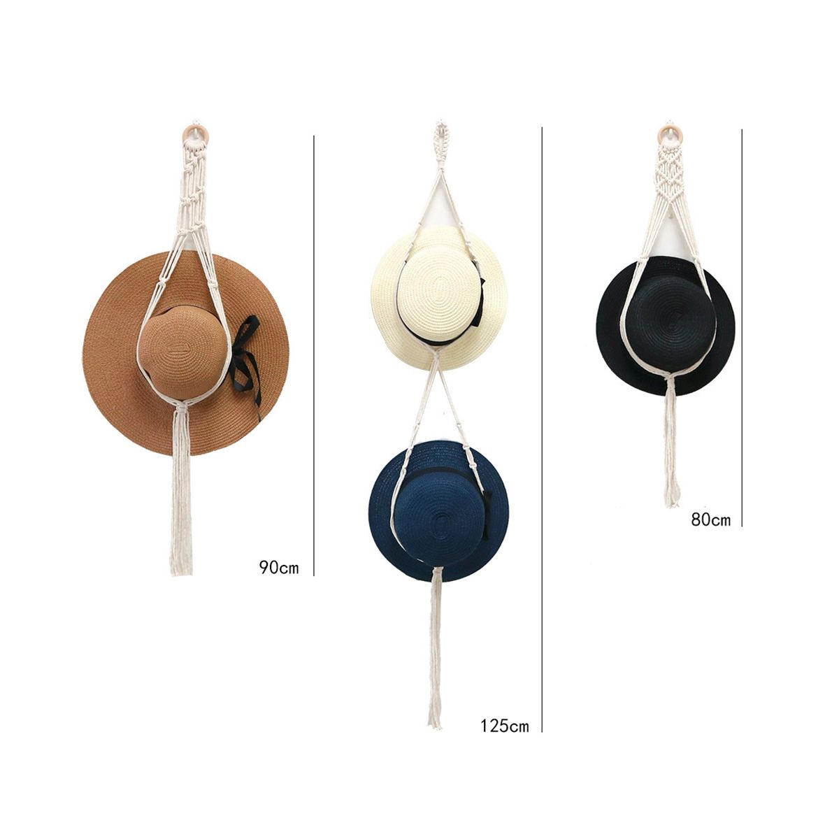3Pcs Lace Hat Hooks, Bohemian Style Handwoven