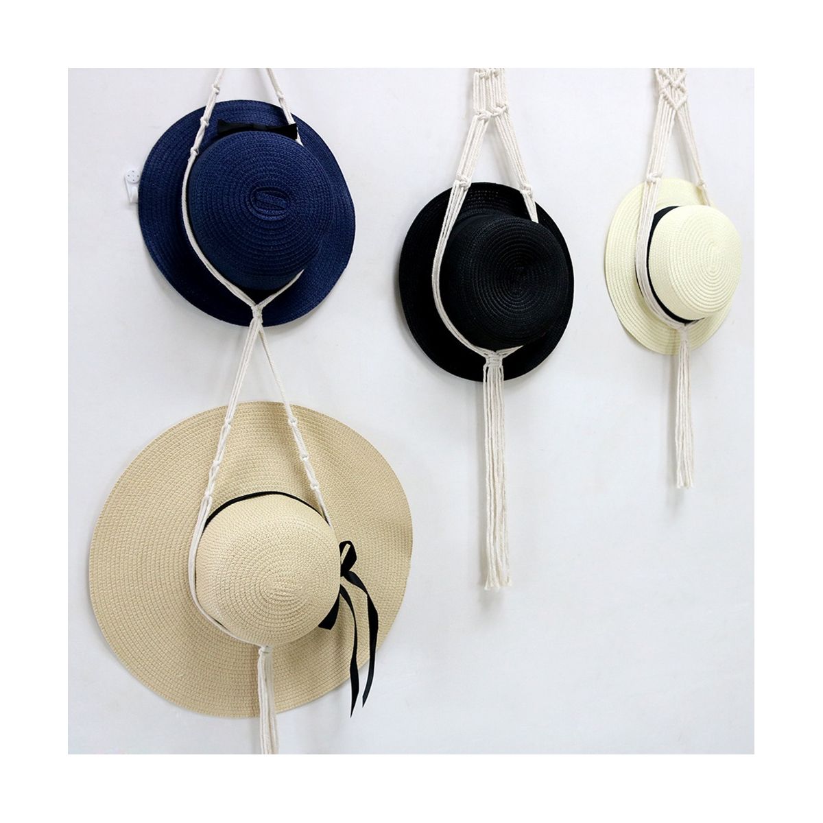 3Pcs Lace Hat Hooks, Bohemian Style Handwoven