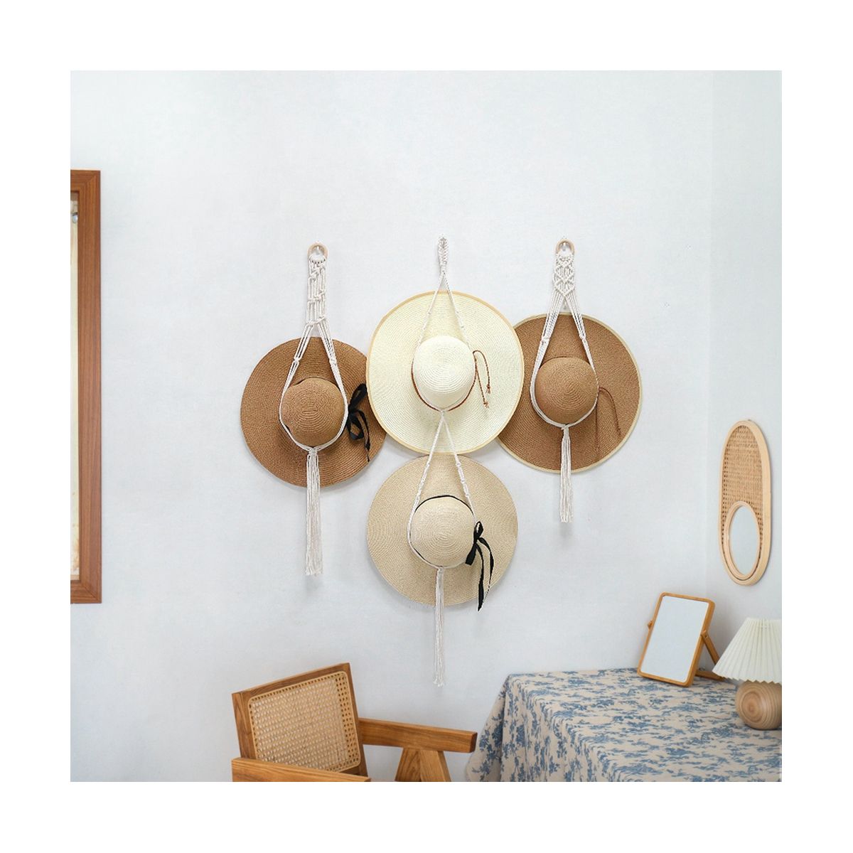 3Pcs Lace Hat Hooks, Bohemian Style Handwoven