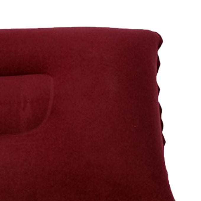 Inflating Camping Pillow Portable Inflatable Travel 38x24cm Wine Red