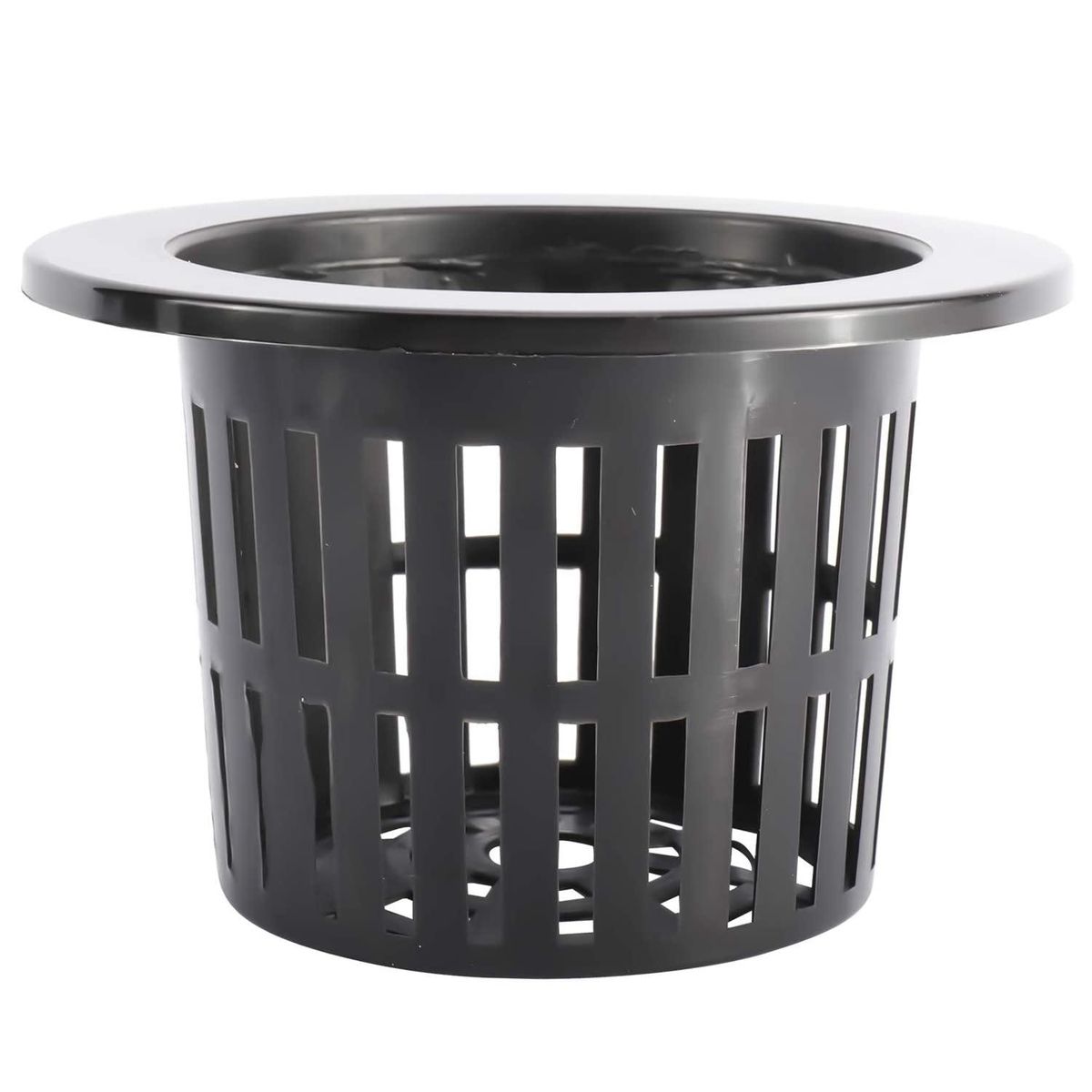 50 Pack 4.33 Inch Net Cups Slotted Mesh Wide Lip Filter Plant Net Pot Bucket Basket for Hydroponics Aquaponics Orchids