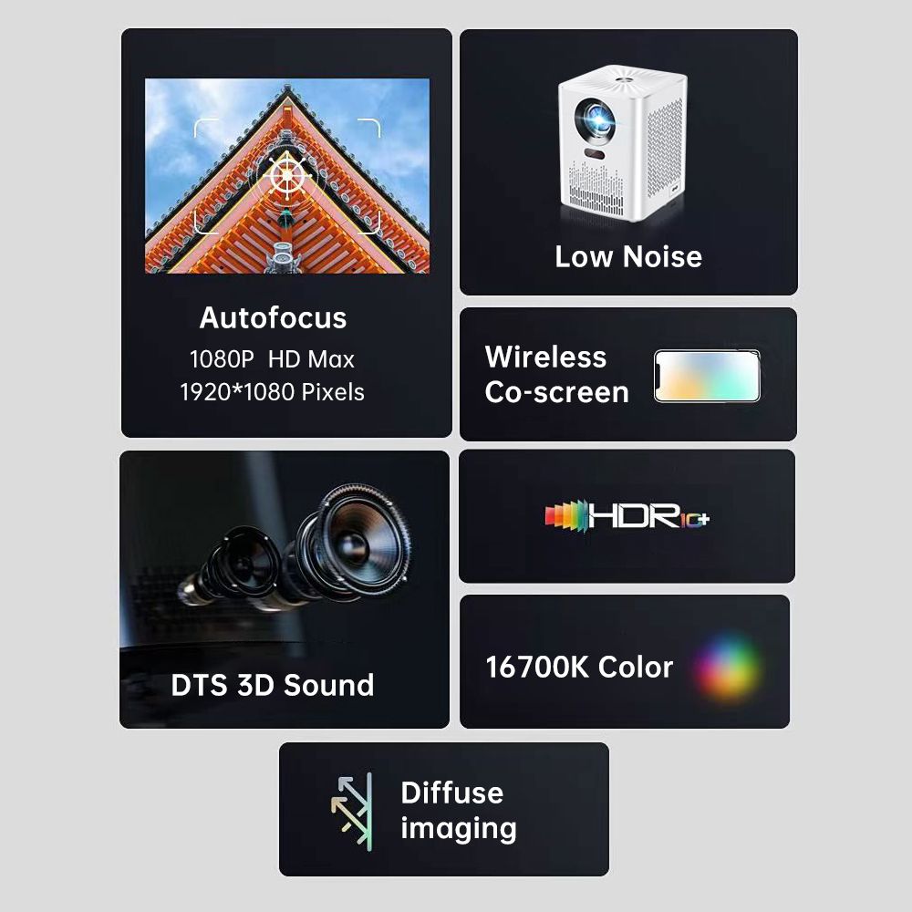Video Projector LCD Movie Projector 1080P Home Theater