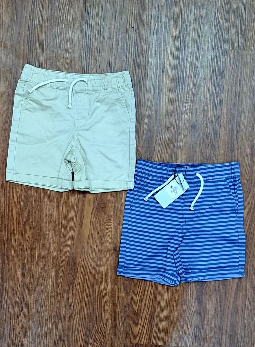 2 Pack Boys Turn-Up Chino Shorts