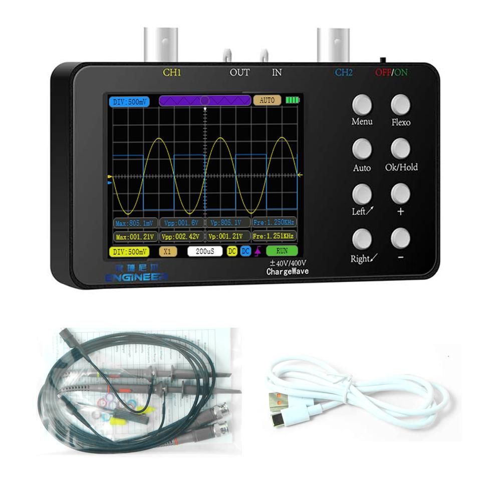 Portable Digital Oscilloscope M Sampling Rate 10M Analogue Bandwidth Cellphone Repairs 6A Current Waveform Measurement