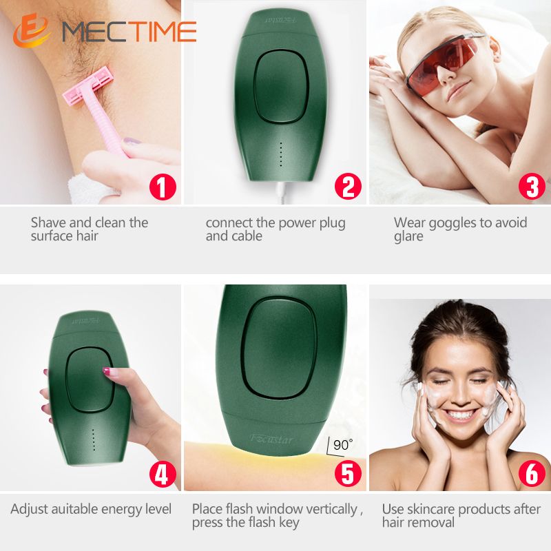 600000 Flashes IPL Laser Epilator Permanent Epilator-Green