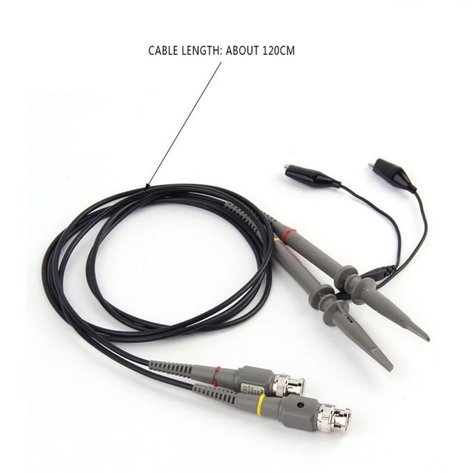 Two P6100 DC 100MHZ Oscilloscope Scope Clip Probe 100MHz For Tektronix HP Gray