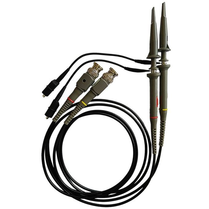 Two P6100 DC 100MHZ Oscilloscope Scope Clip Probe 100MHz For Tektronix HP Gray