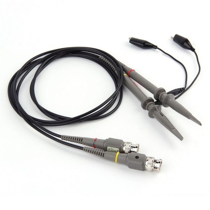 Two P6100 DC 100MHZ Oscilloscope Scope Clip Probe 100MHz For Tektronix HP Gray
