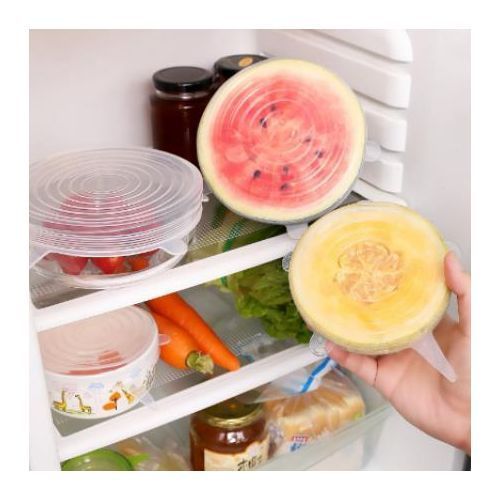 6pcs Reusable Silicon Lids/cover For Food,fruit, Bowl,Pot,Pa