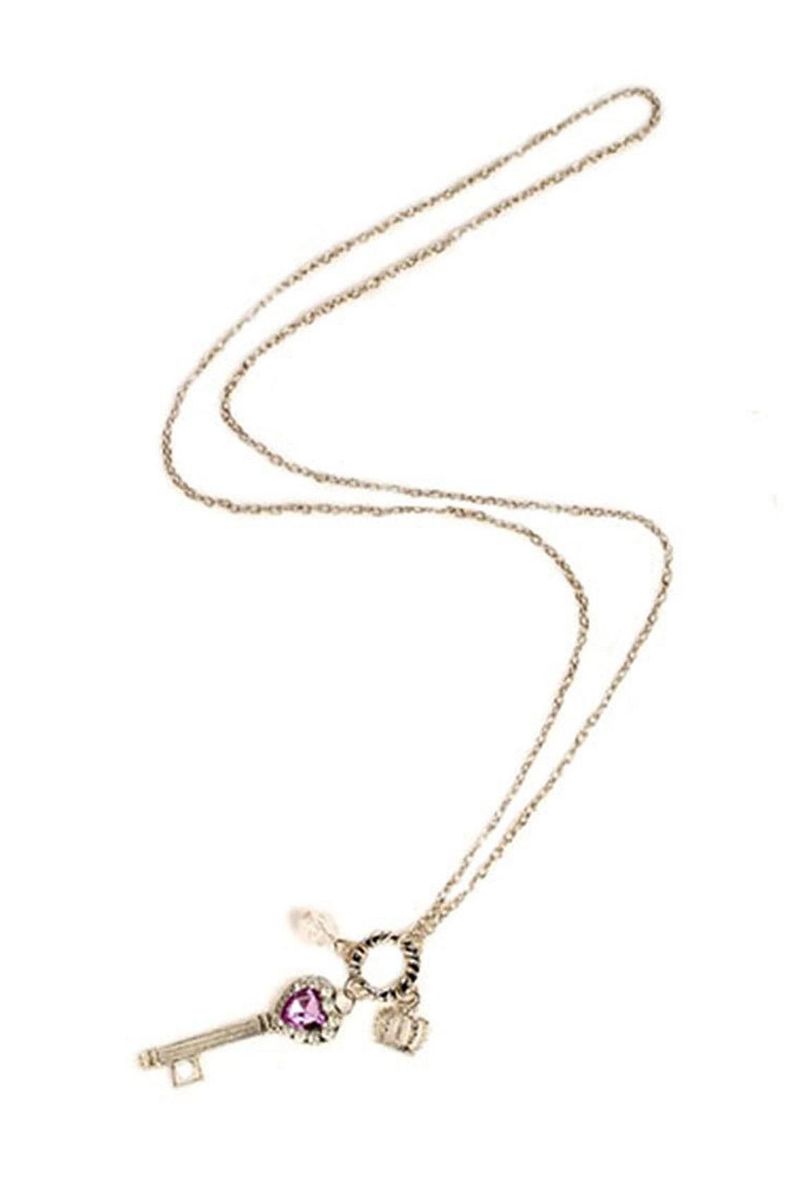 Women's Fashion Amethyst Love Crown Key Neck