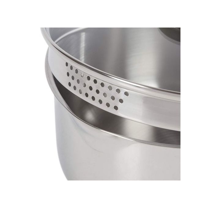Exquisite Equip 5-Piece Pour & Drain Stainless Steel Pot Set