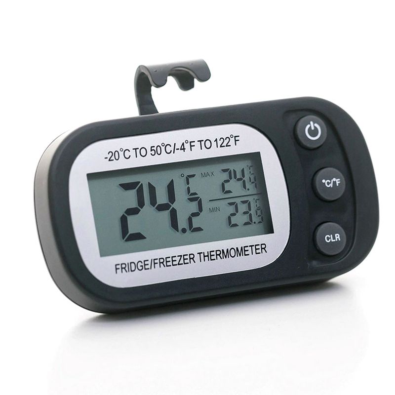Mini Anti-humidity Digital Electronic Fridge Frost Freezer Room LCD Refrigerator Thermometer Meter With Hook Hanging Household