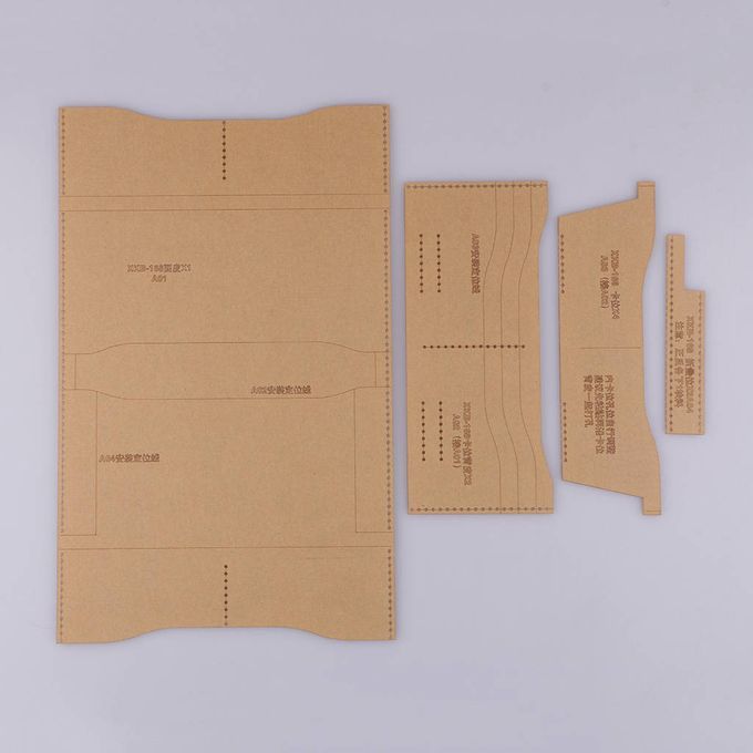 4pcs Handmade Leather Craft Acrylic Purse Long Wallet Mould Stencil