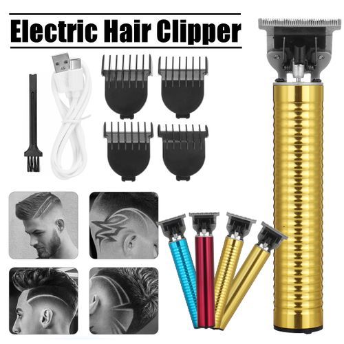 USB Cordless Hair Clipper Shaving Trimmer Rechargeable  Gold