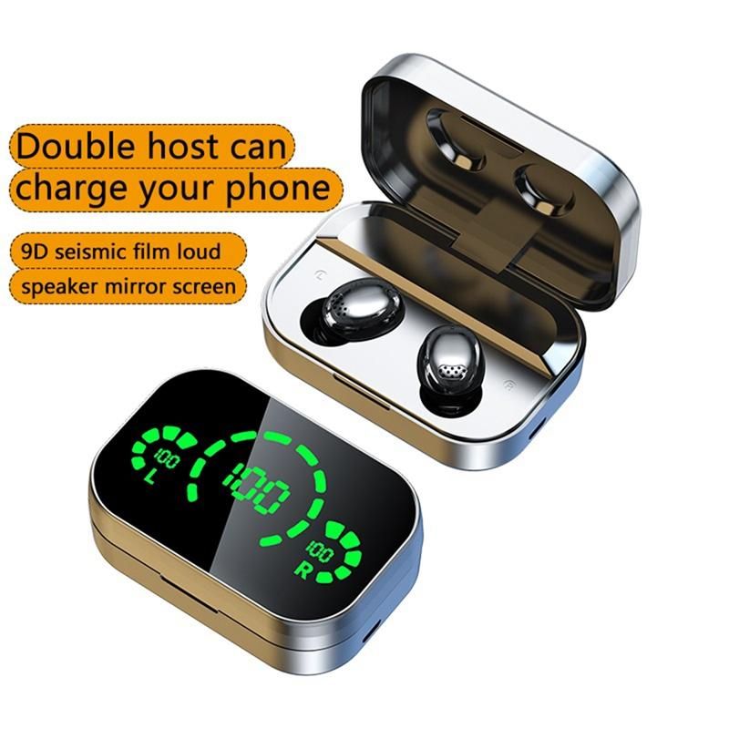 YD04 Wireless Bluetooth Headphones LED Digital Display Heads