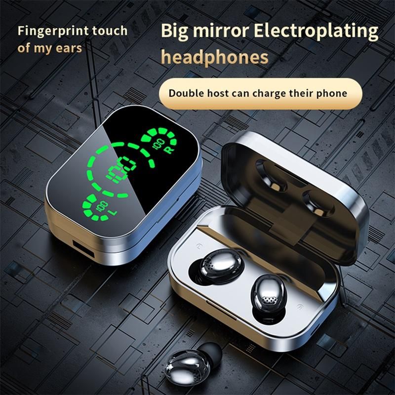 YD04 Wireless Bluetooth Headphones LED Digital Display Heads