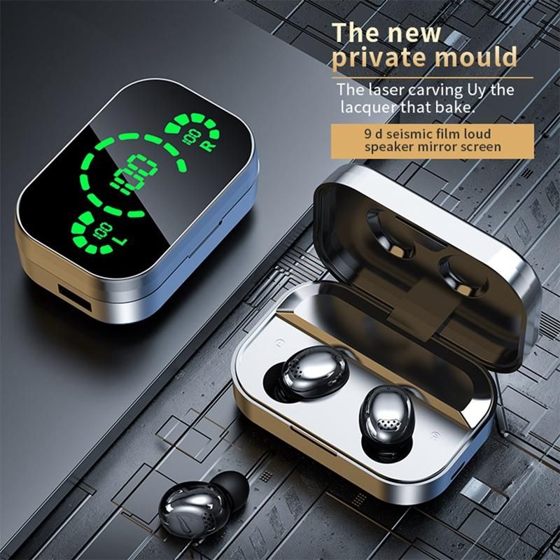 YD04 Wireless Bluetooth Headphones LED Digital Display Heads