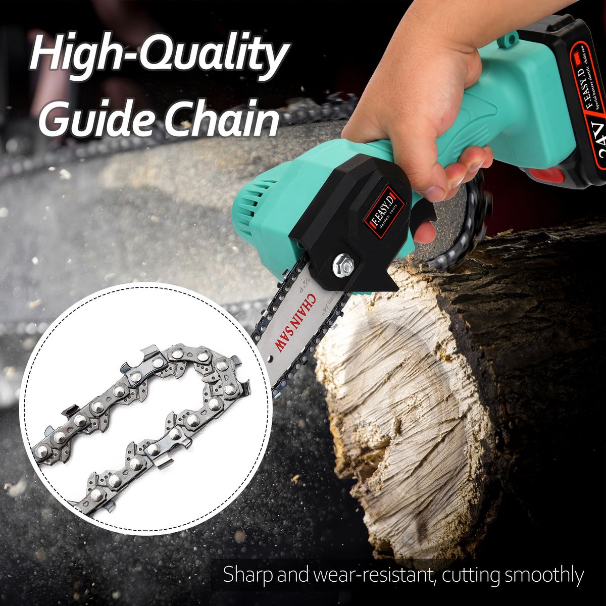 5 PCS 4 Inch Mini Steel Chainsaw Chains Electric Chainsaws
