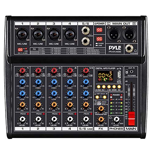 Pyle Professional Bluetooth DJ Audio Mixer  6  Channel DJ Co