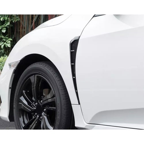 Car Fender Side Vents - Air Flow Intake - 2 Pieces - Carbon Black
