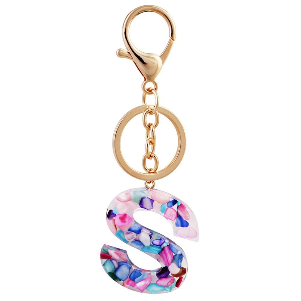 26 Letters Resin Keychains For Women Girls Bag