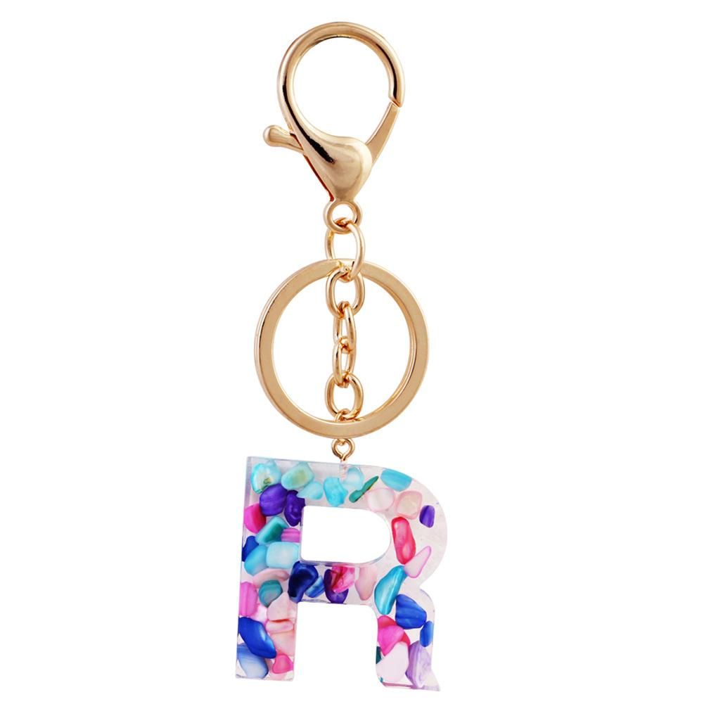 26 Letters Resin Keychains For Women Girls Bag