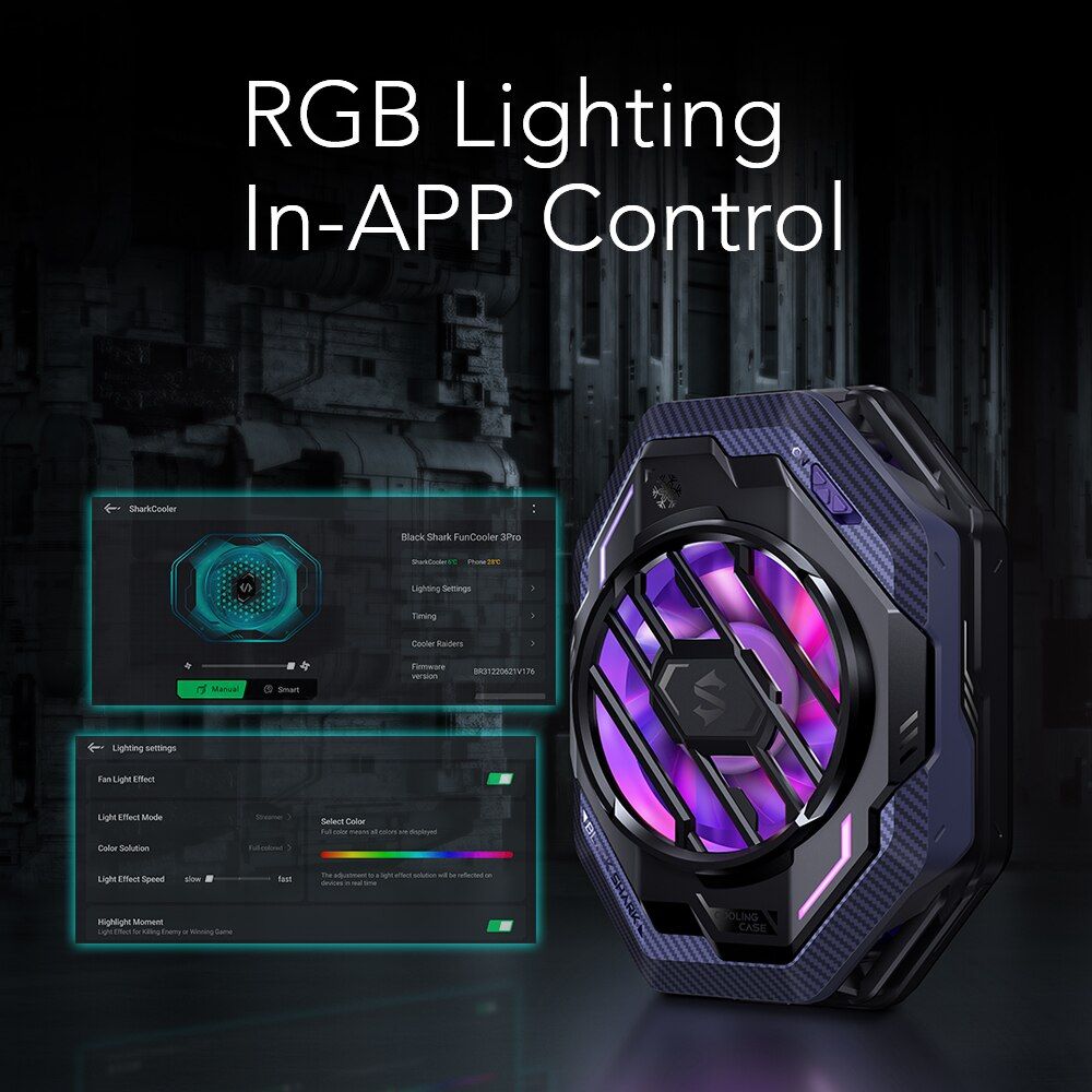 Black Shark FunCooler 2 Pro/3 Pro Cooler For Gaming Phone For IPhone /Black Shark 5/Rog/Xiaomi/Poco F3