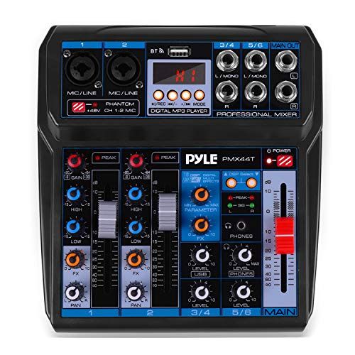 Professional Wireless DJ Audio Mixer  6Channel Bluetooth Com