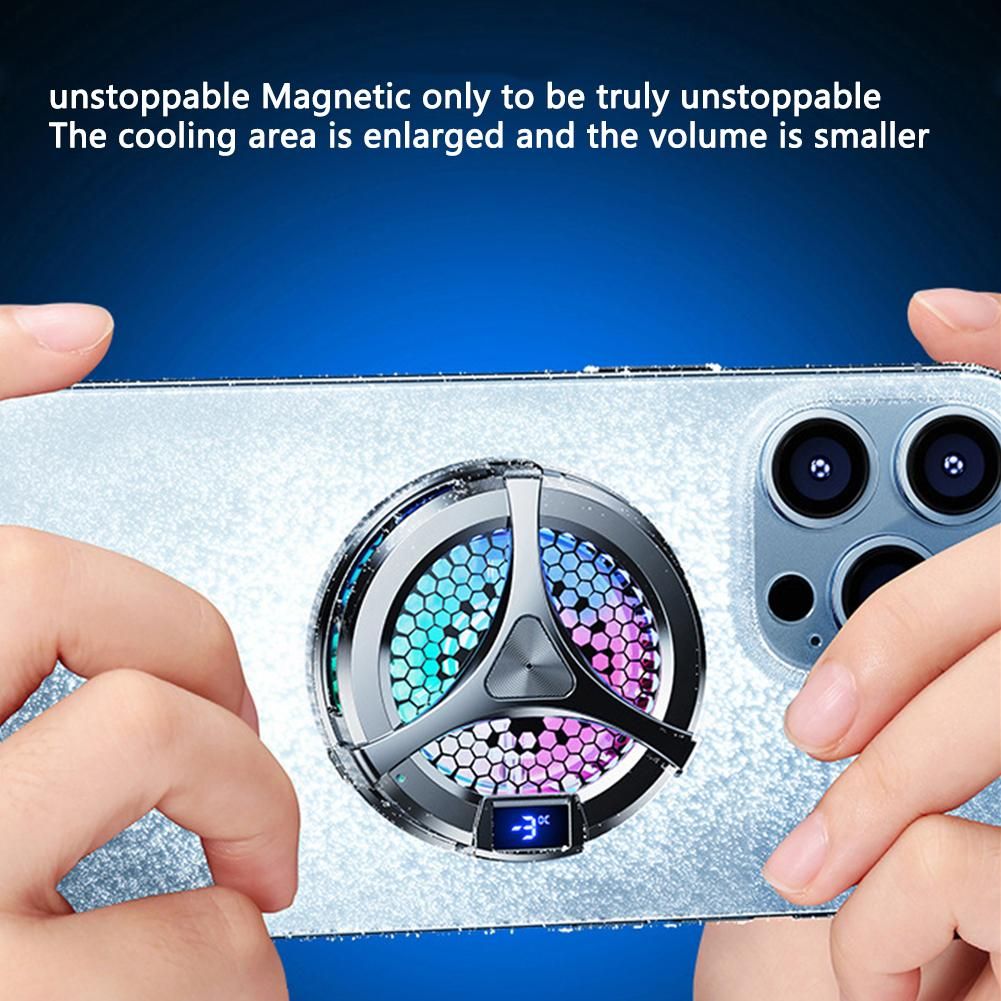 X36 Digital Display Mobile Phone Radiator Cooling Fan 9v 15w Magnetic Suction Wireless Fast Charging Silent Semiconductor Cooler