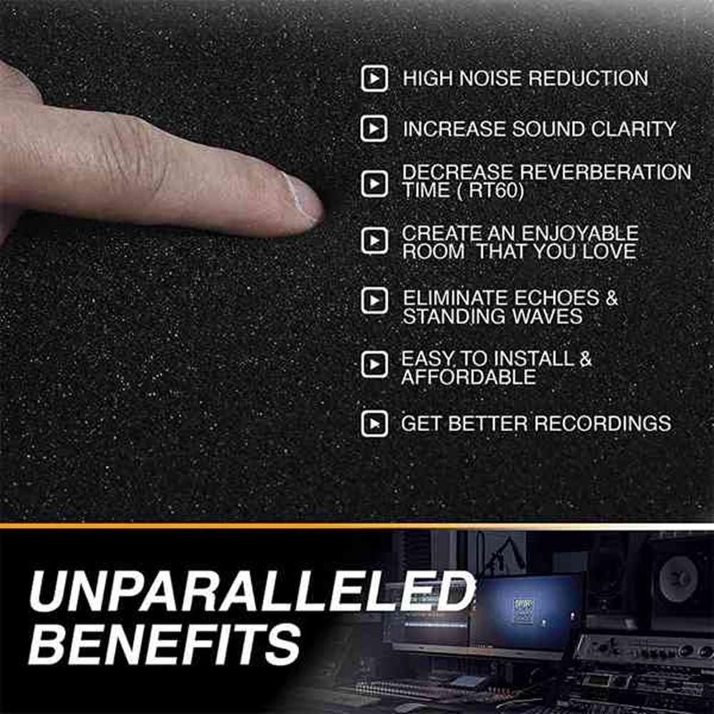 12 Pcs Acoustic Panels/Soundproof Sponge for Drum KTV Room/S
