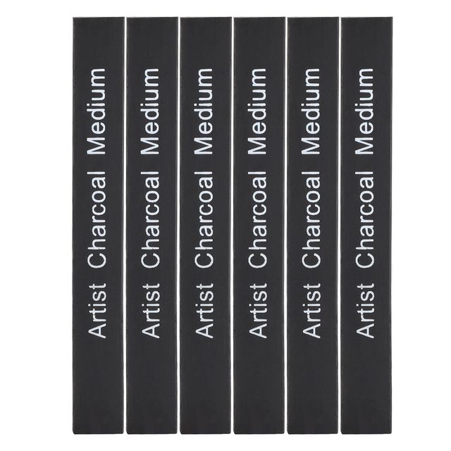 Soft/medium/hard 6pcs Compressed Charcoal Sticks B