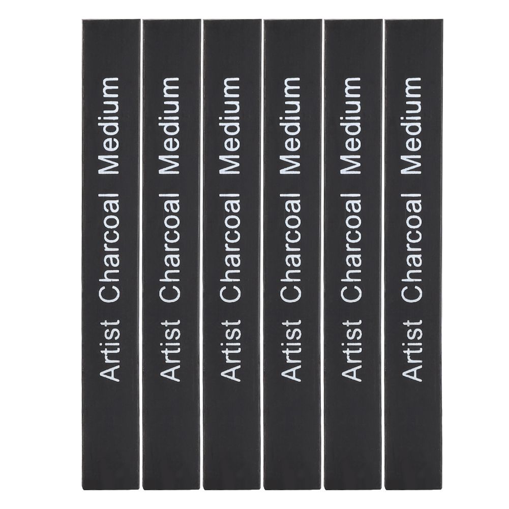 Soft/medium/hard 6pcs Compressed Charcoal Sticks B