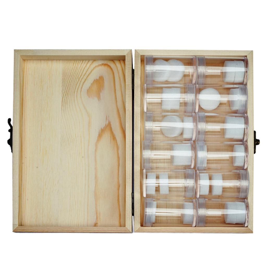 12Pcs Plastic Coin Storage Bottle Holders With Box Protection