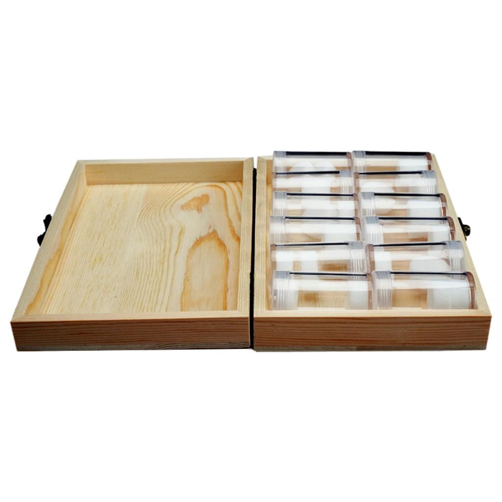 12Pcs Plastic Coin Storage Bottle Holders With Box Protection