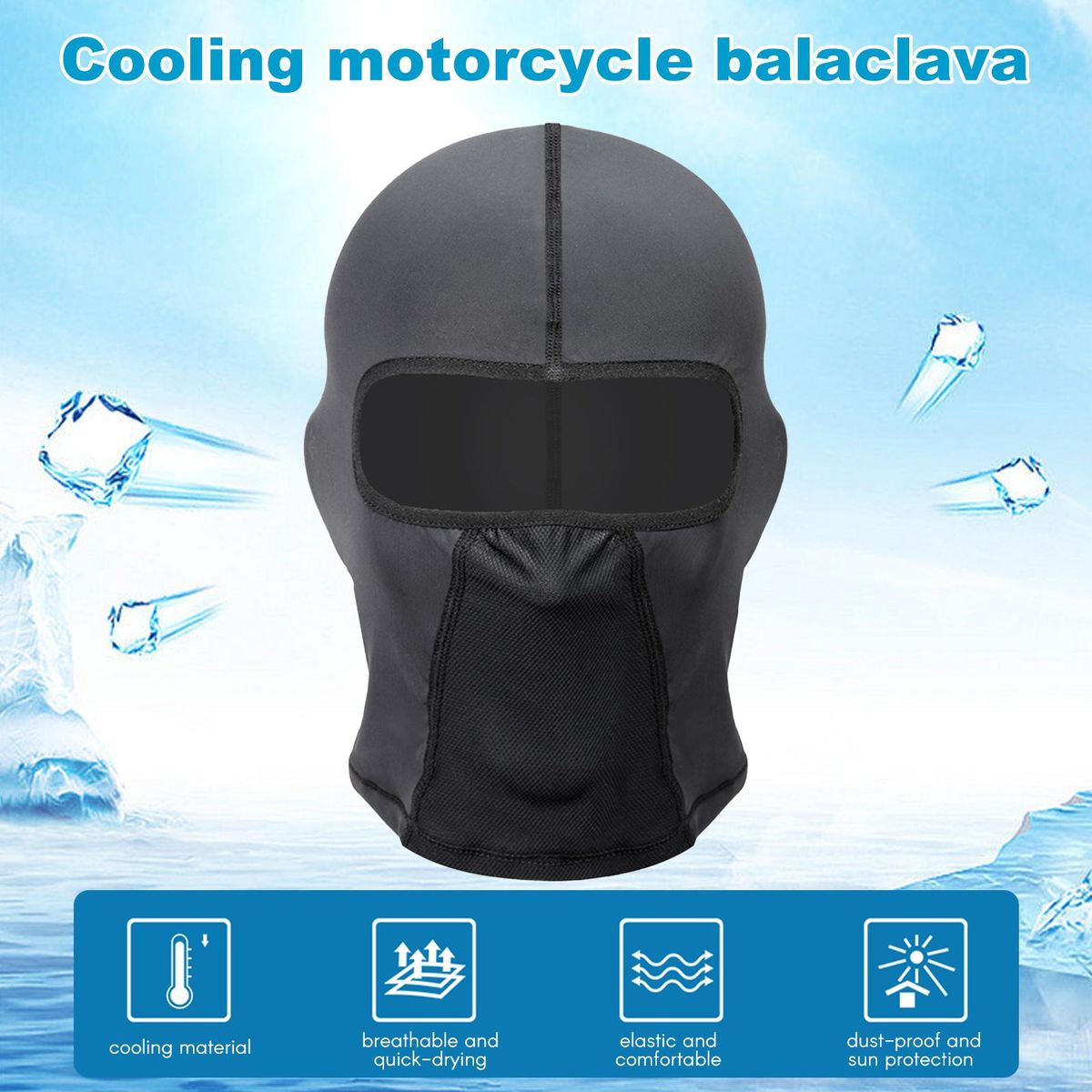 Motorcycle Helmet Liner Cycling Balaclava Quick-dry Summer Cooling Neck Gaiter Motorcycle Scarf Unisex