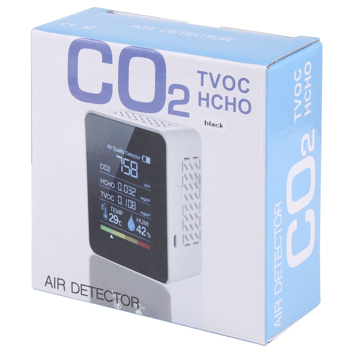 TVOC1 CO2 Air Quality Formaldehyde Carbon Dioxide Detector