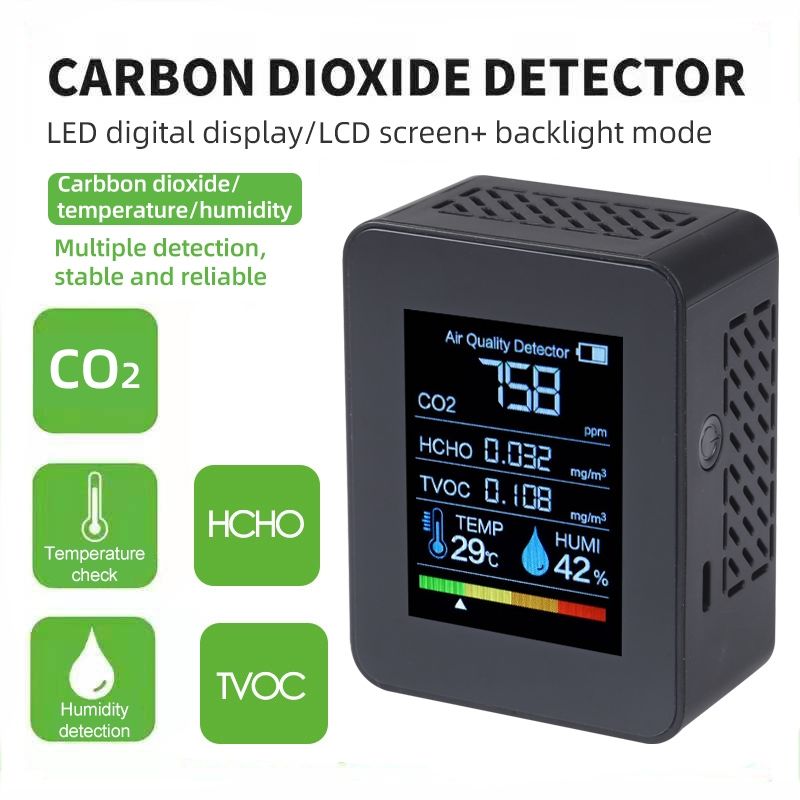 TVOC1 CO2 Air Quality Formaldehyde Carbon Dioxide Detector