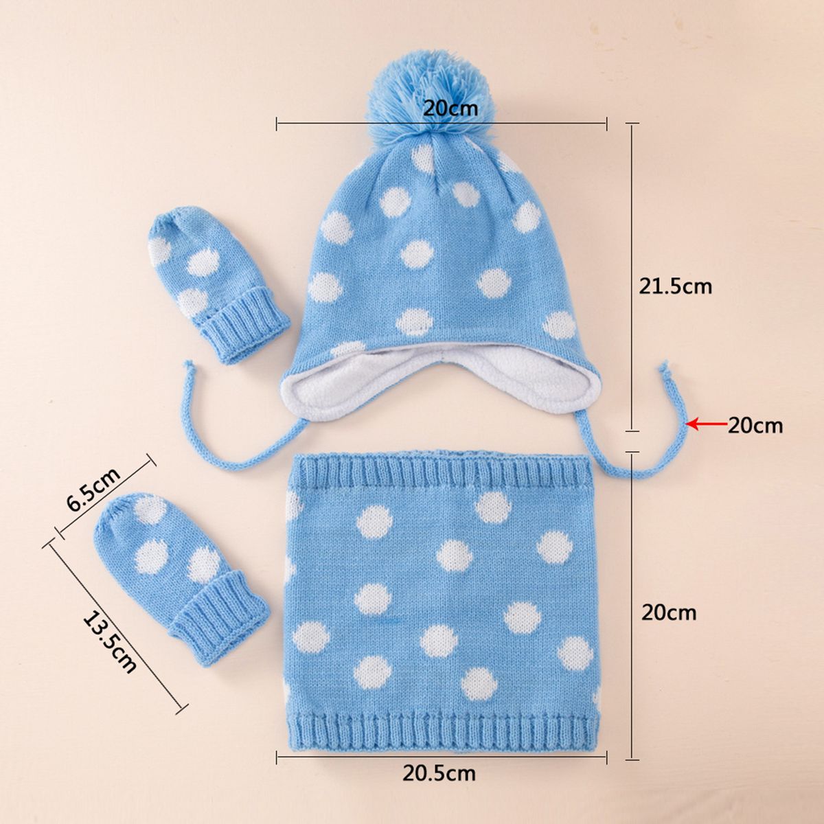 LAOdou 1 Set Beanie Hat Keep Warmth Thickened Skin-friendly-Blue