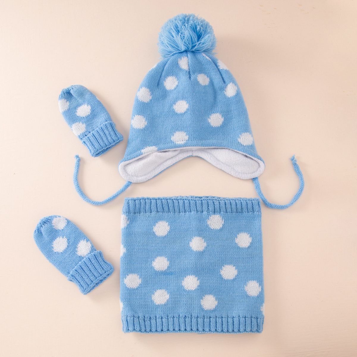 LAOdou 1 Set Beanie Hat Keep Warmth Thickened Skin-friendly-Blue