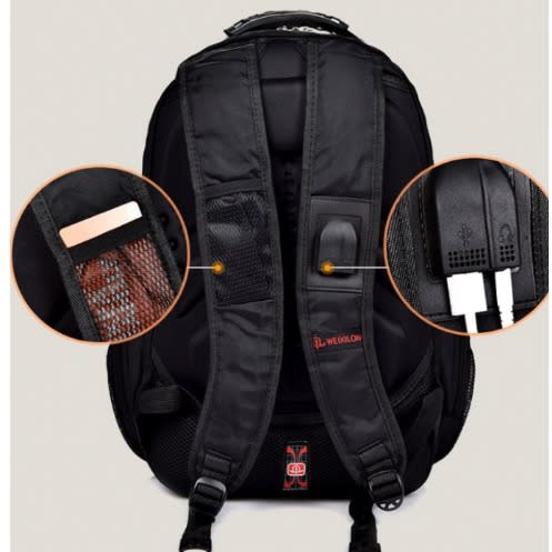 17" Multifunction School Backpack With Password Lock