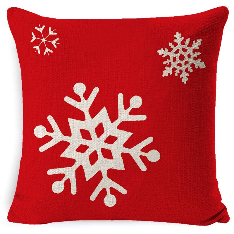 3 PCS Christmas Linen Red Hug Pillowcase Without Pillow Core, Specification: 45 X 45cm(SDBZ-00315)