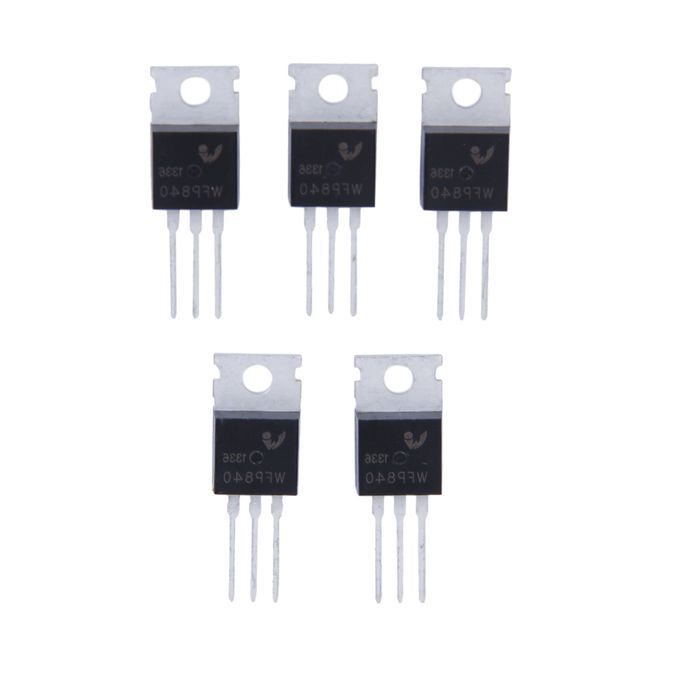 5pcs NChannel Power MOSFET IRF840 8A 500V Package TO220 Mounting