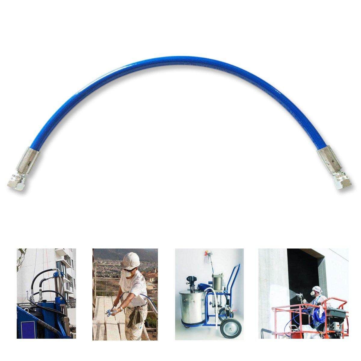 45cm 1/4'' Airless Paint Spray Sprayer Whip Tube Hose W/ Adapter For