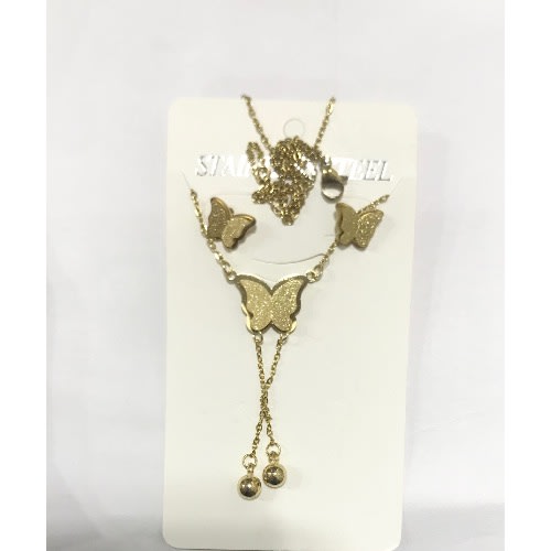 Butterfly Jewelry Set - Gold