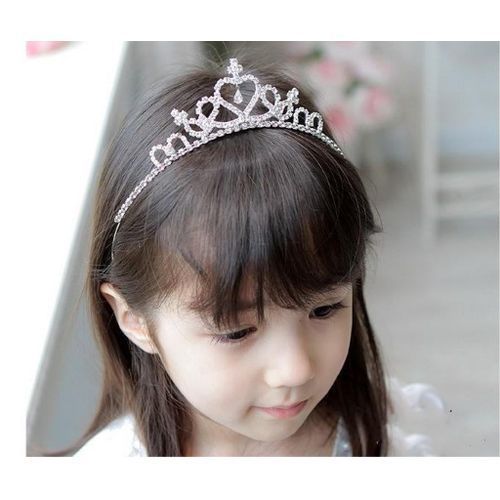 Girls Princess Dress Mesh And Velvet Embroidered Red Gown+Crown For Free