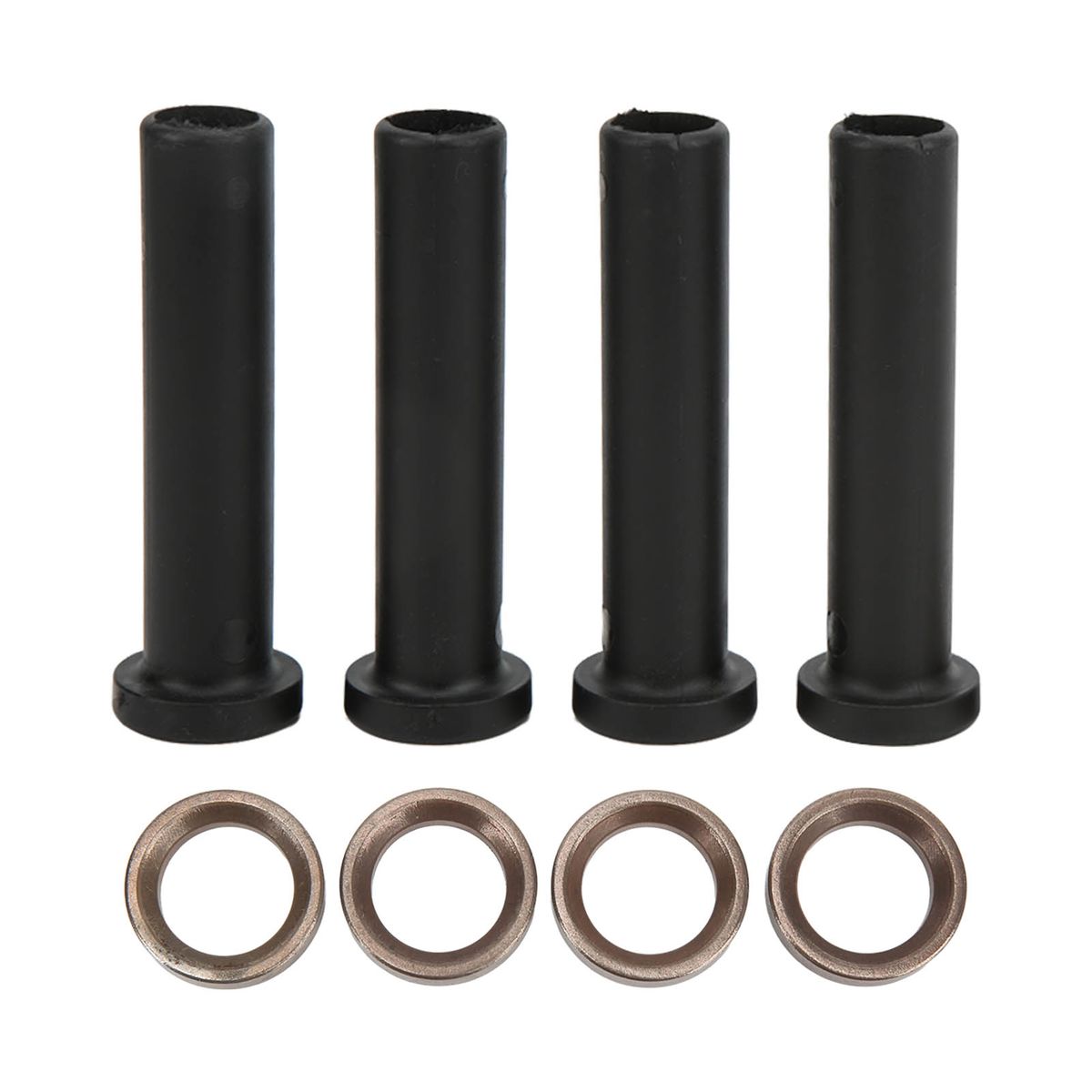 4pcs Front A Arm Long Bushing With Spacer Black Replacement