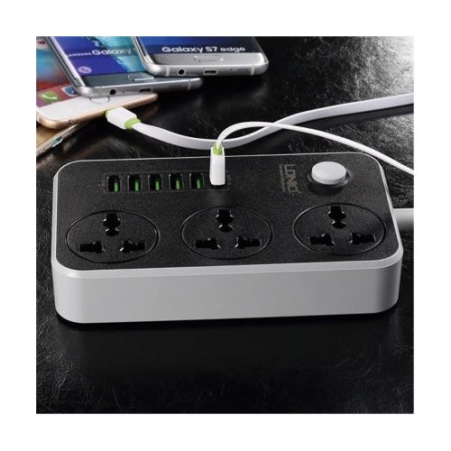 3 Power Sockets With 6 Usb - Model Sc604