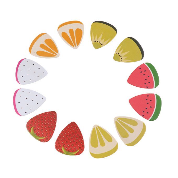 Guitar Painted Pick Plectrum Ukelele Bass Accessories Parts Pack Of 12