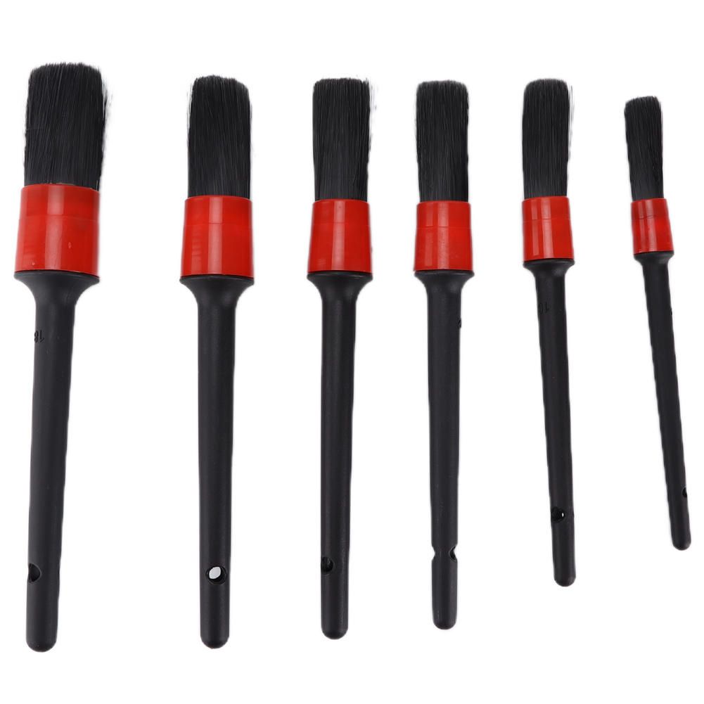 6PCS/Set Car Cleaning Detailing Brush Set Pig Hair